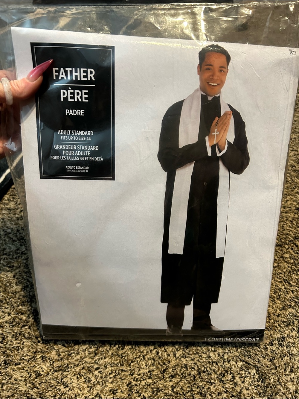 Father Clergy Costume - Black and White